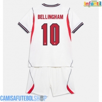 Camisa de time de futebol Inglaterra Jude Bellingham #10 Replicas 1º Equipamento Infantil Mundo 2026 Manga Curta (+ Calças curtas)